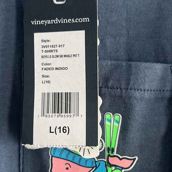 Vineyard Vines logo LS T-Shirt-Ski - Picture 3 of 5